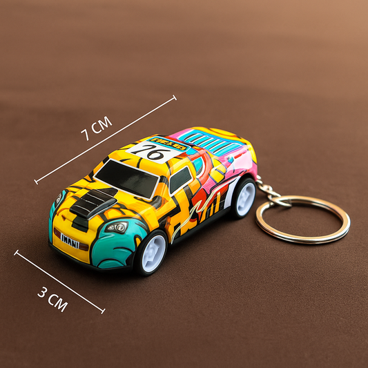 Set of 3 Mini Race Car Keychains – Colorful Pickup Truck Design for Kids & Adults