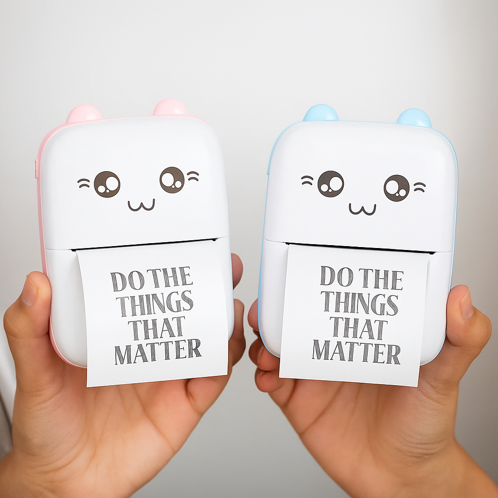 MiniPrint: Portable Bluetooth Thermal Printer with Ink-Free Printing for Labels, Photos & Notes (Android & iOS Compatible)