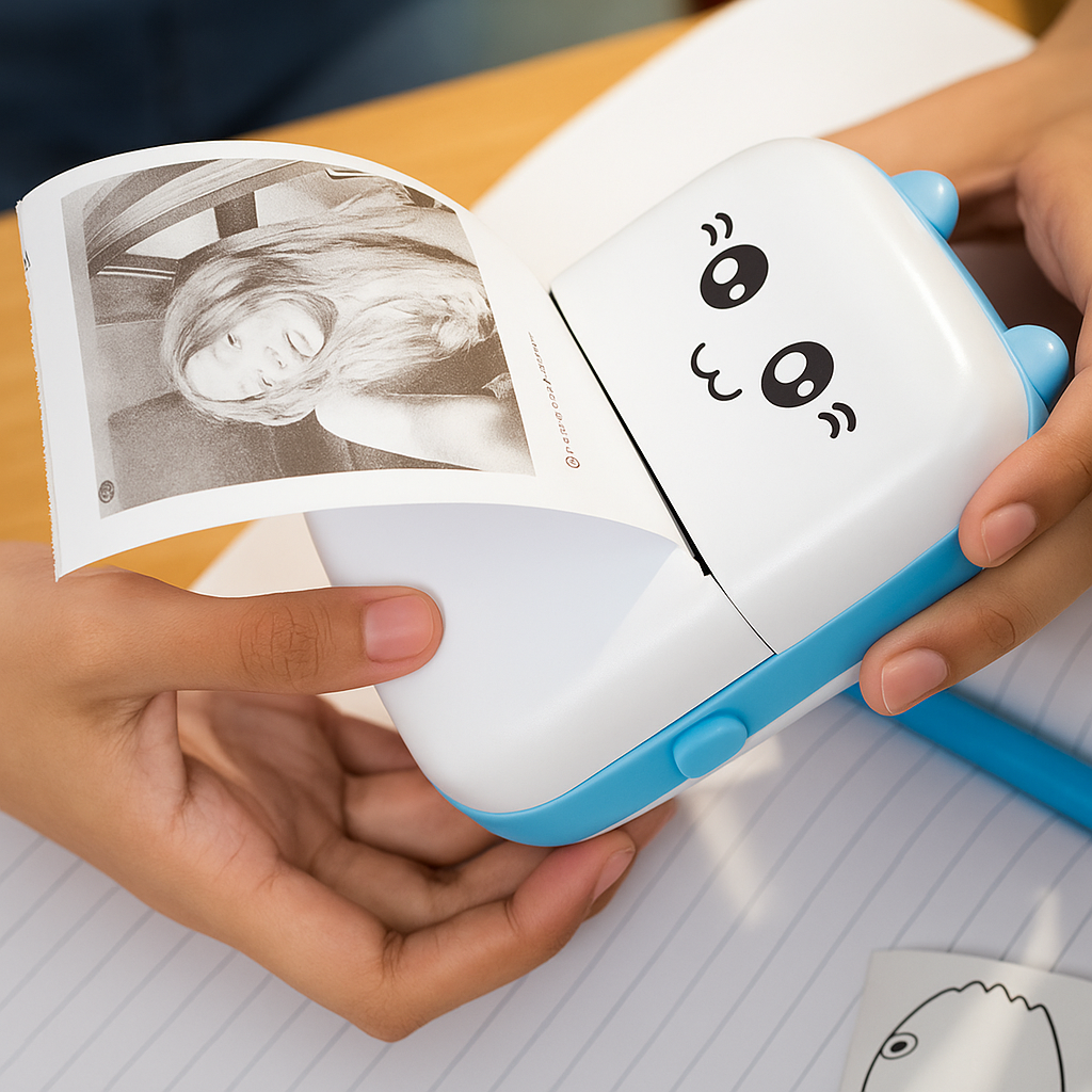 MiniPrint: Portable Bluetooth Thermal Printer with Ink-Free Printing for Labels, Photos & Notes (Android & iOS Compatible)