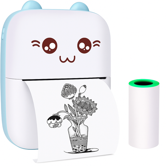 MiniPrint: Portable Bluetooth Thermal Printer with Ink-Free Printing for Labels, Photos & Notes (Android & iOS Compatible)