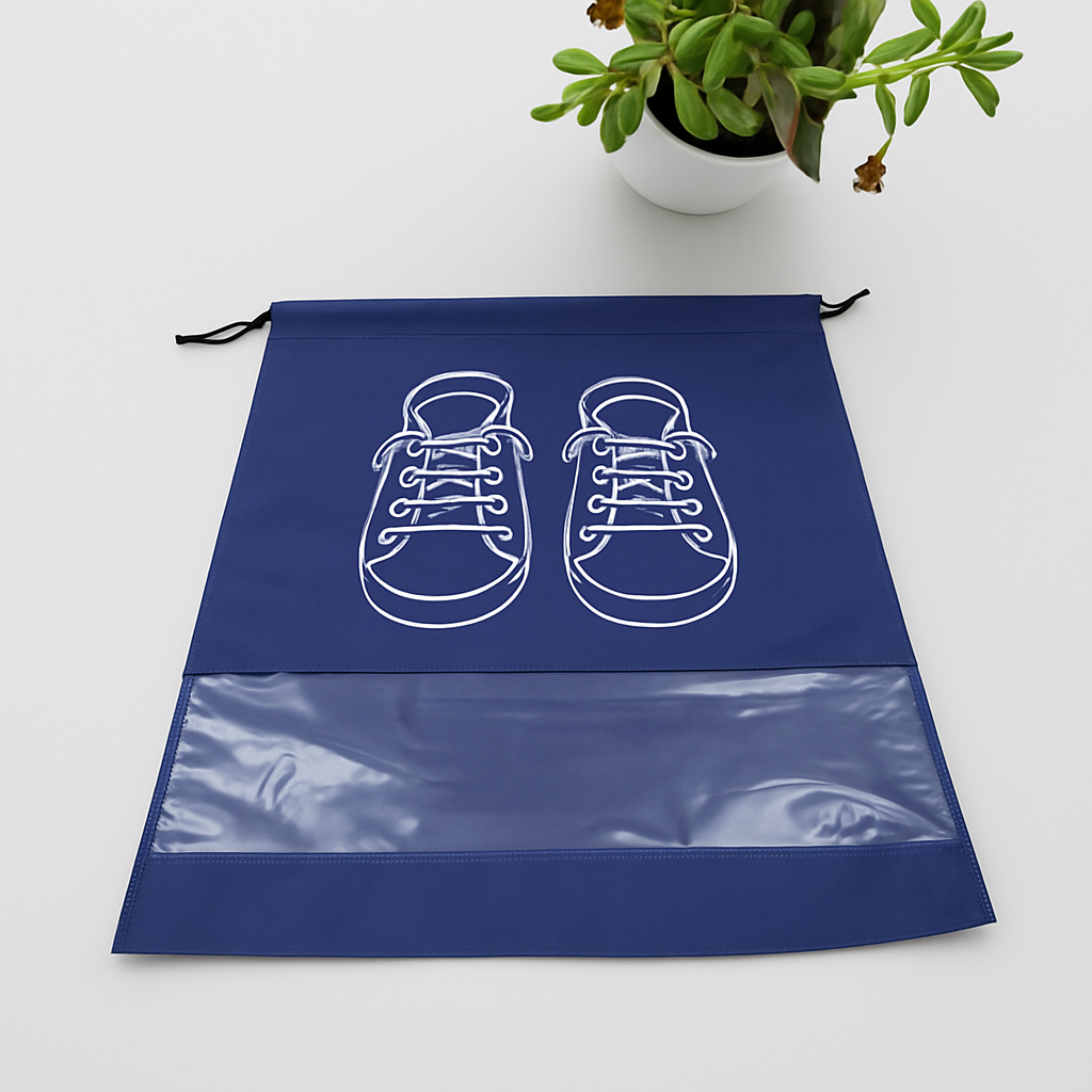 Multipurpose Shoe Pouch Bag for Travel | Waterproof Shoe Organizer with Drawstring | Unisex Shoe Storage Cover (2 Pcs)