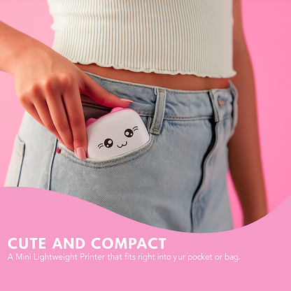 MiniPrint: Portable Bluetooth Thermal Printer with Ink-Free Printing for Labels, Photos & Notes (Android & iOS Compatible)