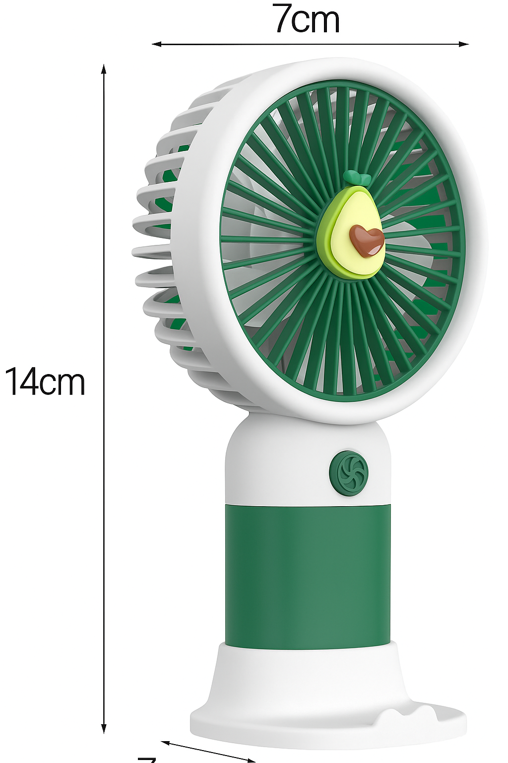 Rechargeable Mini USB Fan with Cute Avocado Design – Handheld Summer Cooler for Kids & Travel