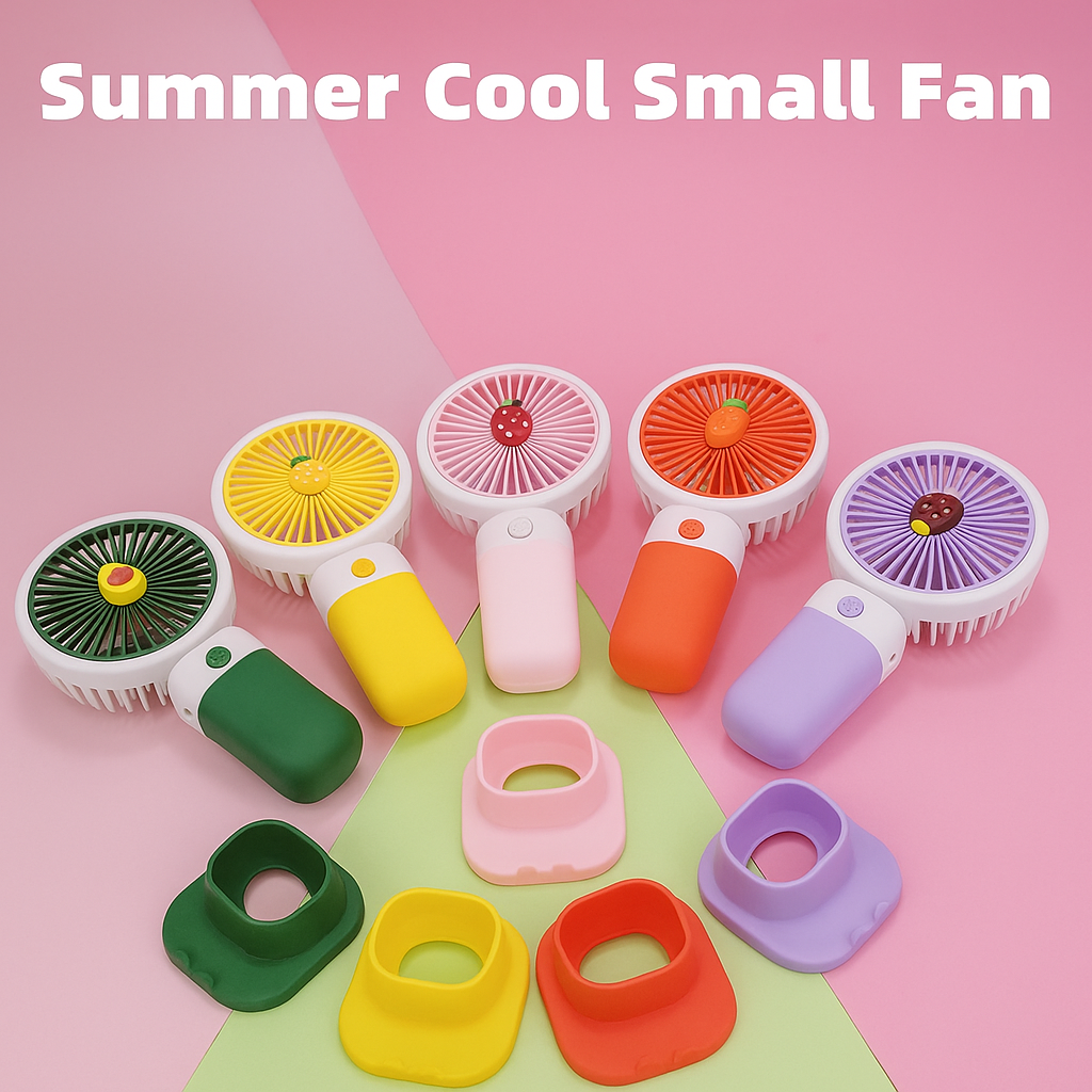 Rechargeable Mini USB Fan with Cute Avocado Design – Handheld Summer Cooler for Kids & Travel